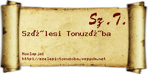 Szélesi Tonuzóba névjegykártya